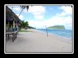 Saleapaga beach fales.